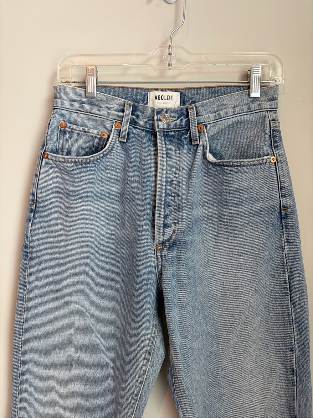 Agolde Riley High Rise Straight Crop Jeans - Picture 2 of 7